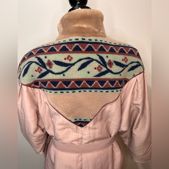 Vintage Luba Paris full length faux fur trim fleece detail lined trench coat - Picture 11 of 16